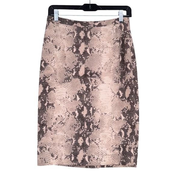 The Limited Snakeskin Pencil Skirt Women's Size 4 Neutral Tan Career - Picture 1 of 7